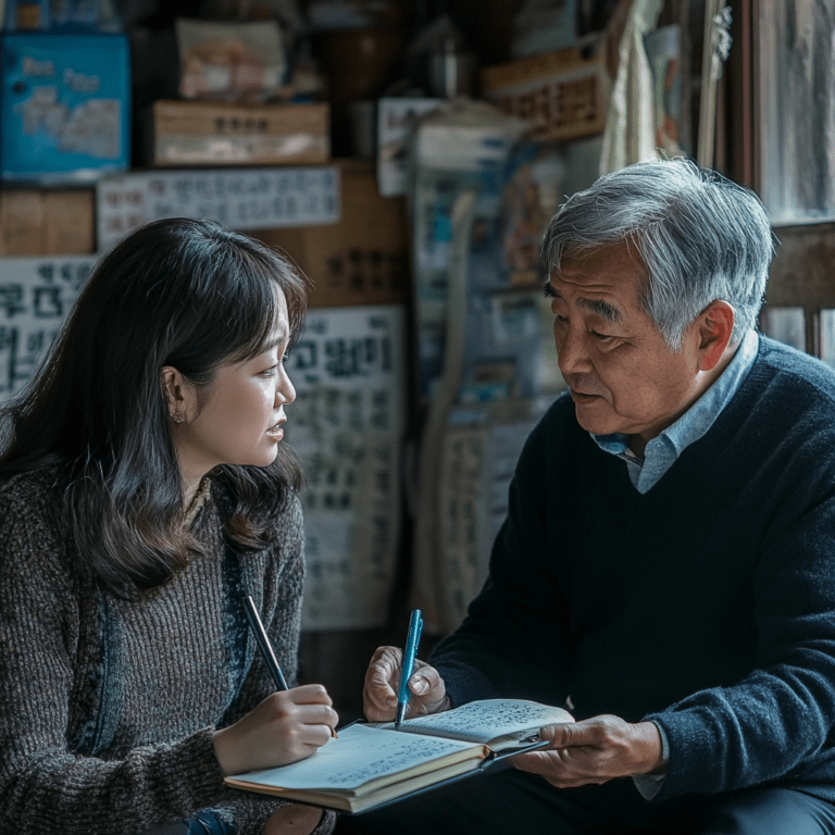 기초연금 수급 상담받는 모습