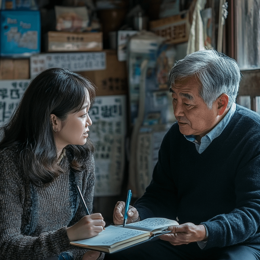 기초연금 수급 상담받는 모습
