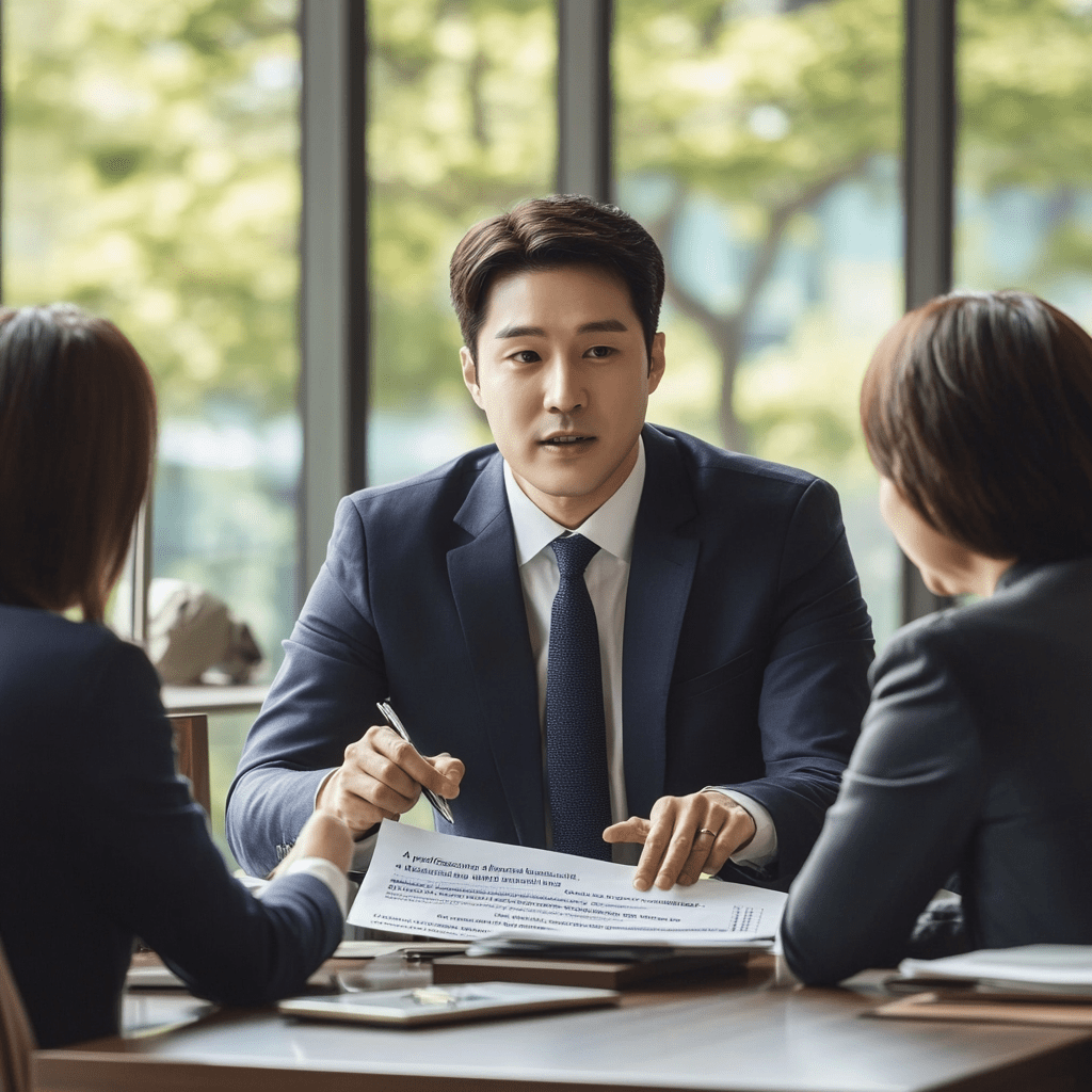 숨은 정부 지원금 찾기 위해 상담중인 남자와 여자