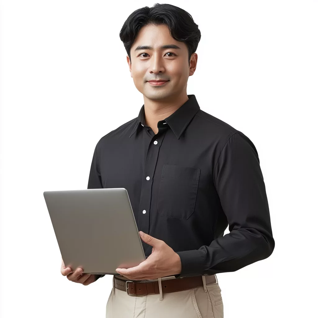 2025년 소상공인 창업지원금 총정리 2 소상공인 창업지원금 지원받은 남자가 노트북을 들고 서있는 모습