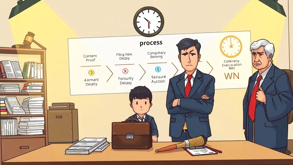 전세보증금 미반환 소송 A to Z: 증거수집부터 강제집행까지 5 소송 절차 알아보기 (cartoon 스타일)