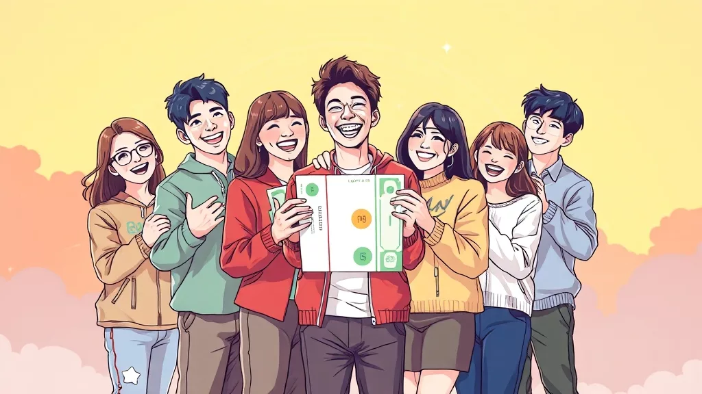 지원 대상 발표 및 혜택 지급 (illustration 스타일)