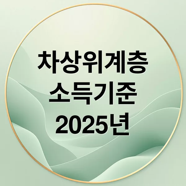 2025년 차상위계층 소득 기준과 지원 혜택 총정리