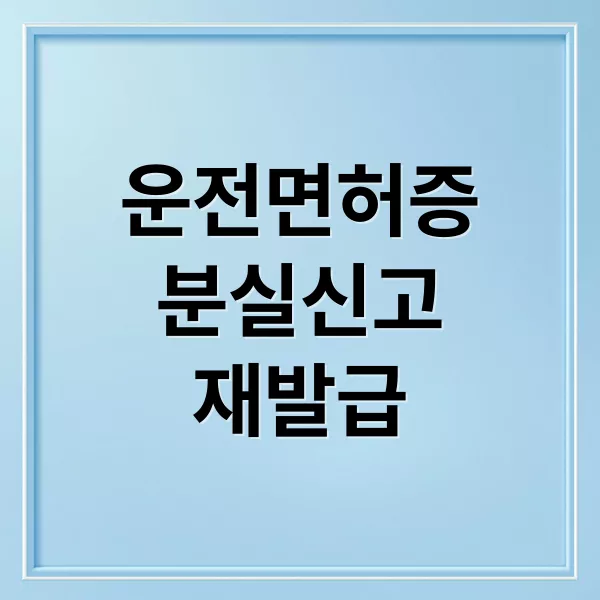 운전면허증 분실 시 신고부터 재발급까지 모든 방법 정리