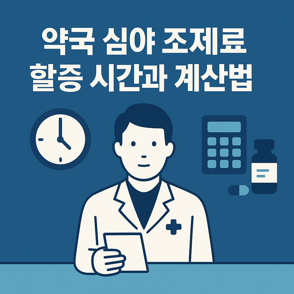 2025 약국 심야 조제료 할증 시간과 계산법