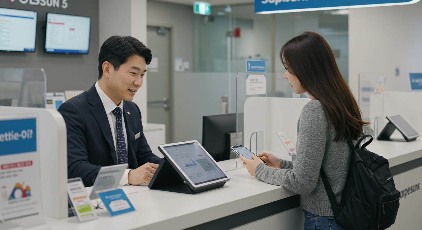 청년미래적금 가입 조건·지원율·만기 수령액 완벽 가이드 4 은행에서 청년정기적금에 대해 설명듣고 있는 여성