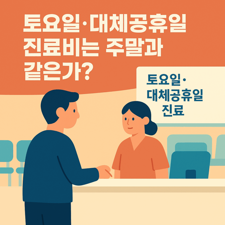 토요일·대체공휴일 진료비는 주말과 같은가?