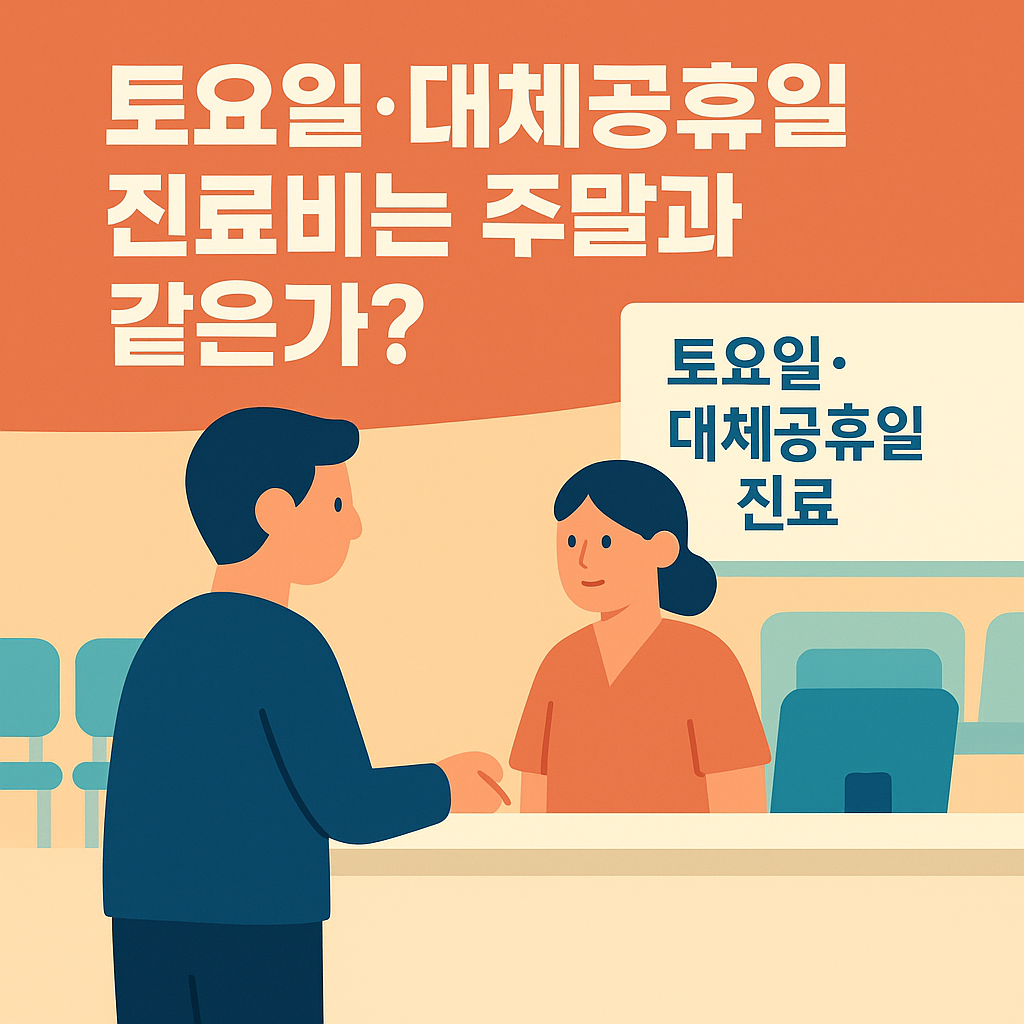 토요일·대체공휴일 진료비는 주말과 같은가?