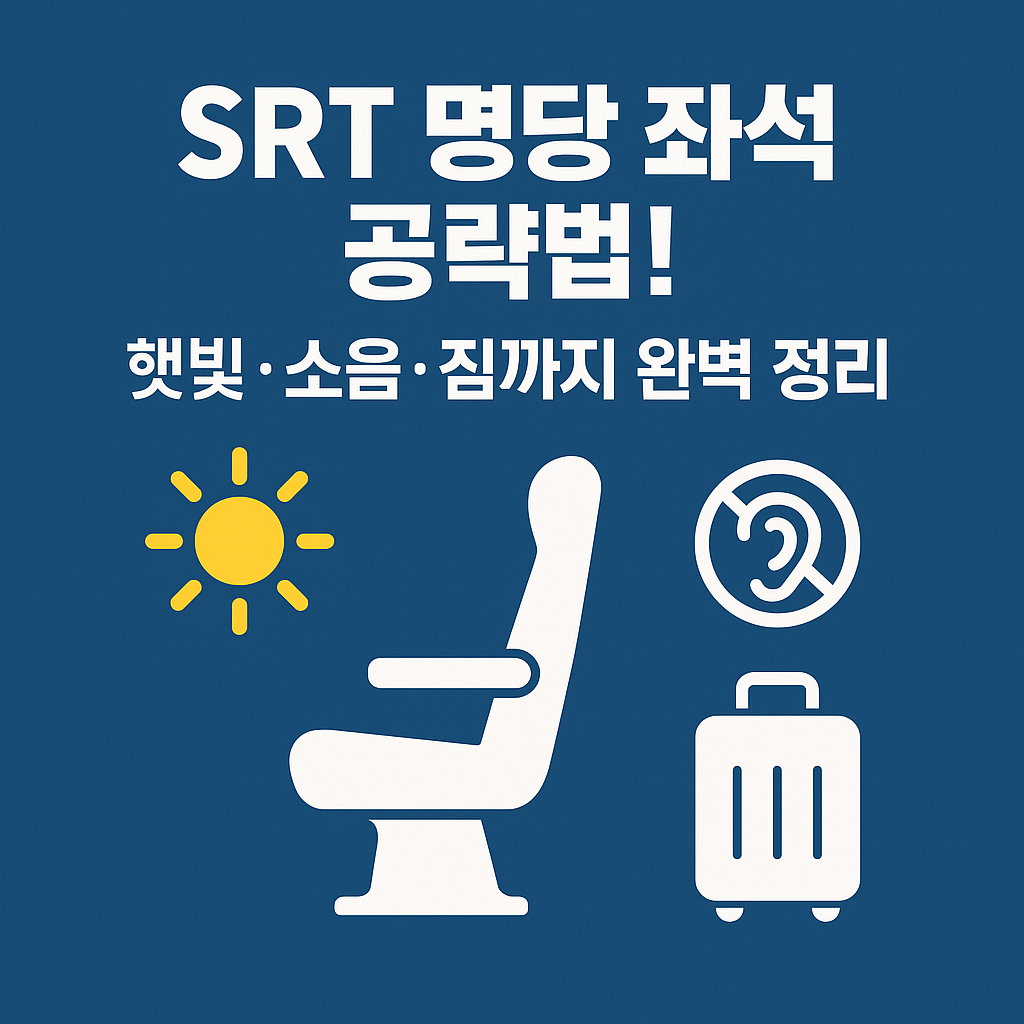 SRT 명당 좌석 공략법! 햇빛·소음·짐까지 완벽 정리