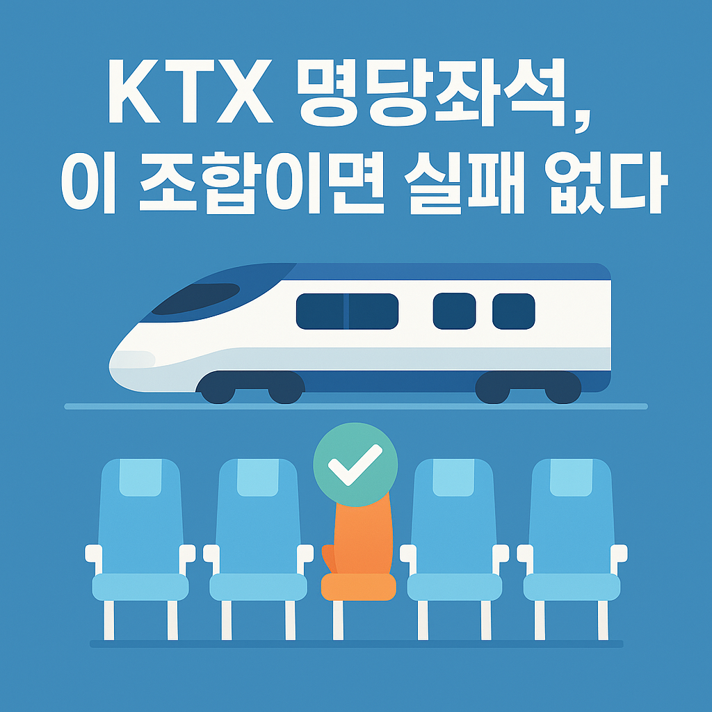 KTX 명당좌석, 이 조합이면 실패 없다
