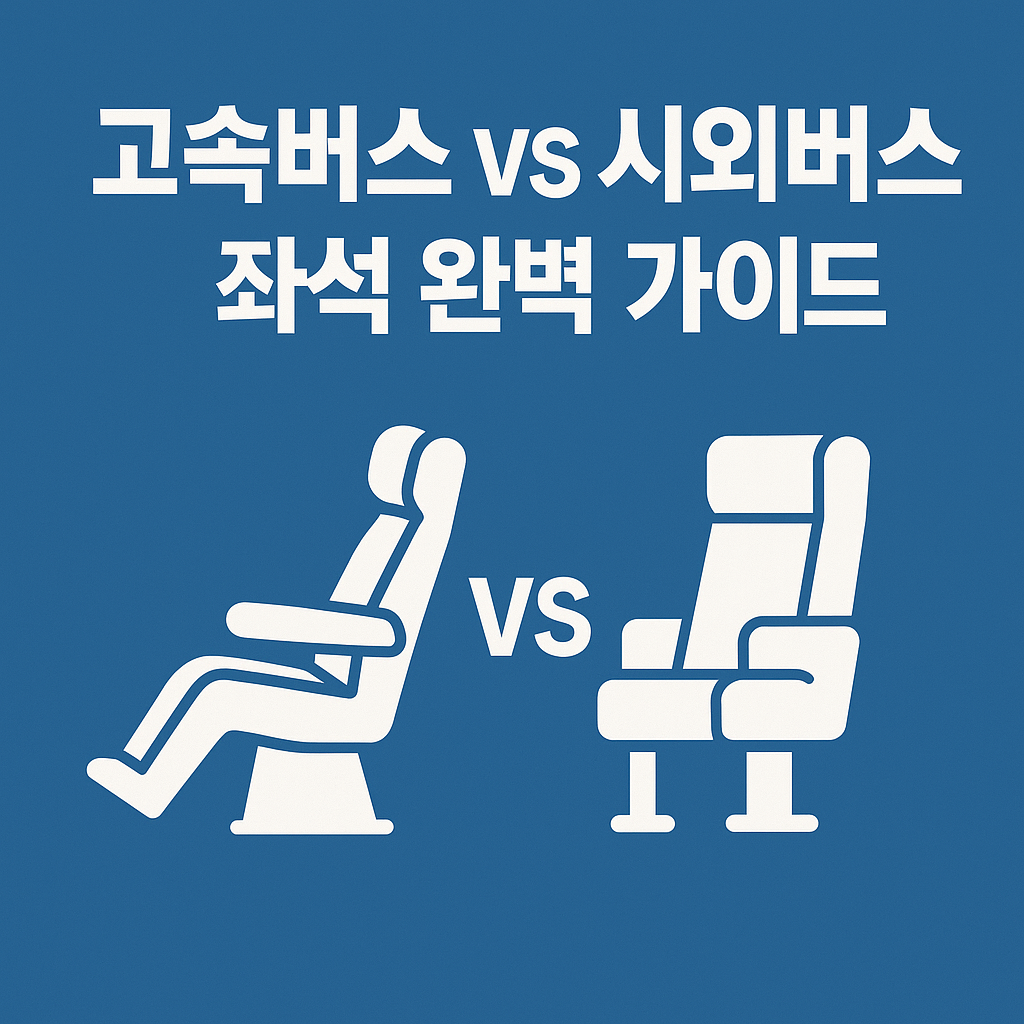 고속버스 vs 시외버스 좌석 완벽 가이드