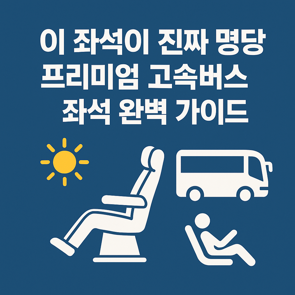 “이 좌석이 진짜 명당” 프리미엄 고속버스 좌석 완벽 가이드