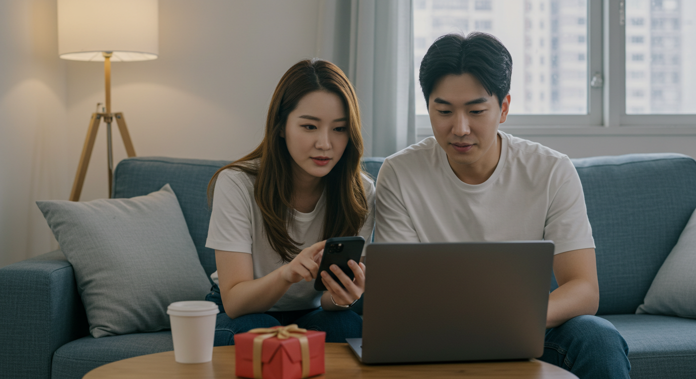 2025 추석 온누리상품권 사용법 완전정리 💸 모바일부터 지류까지 한 번에 끝내기 3 모바일 온누리상품권 구매하는 남녀