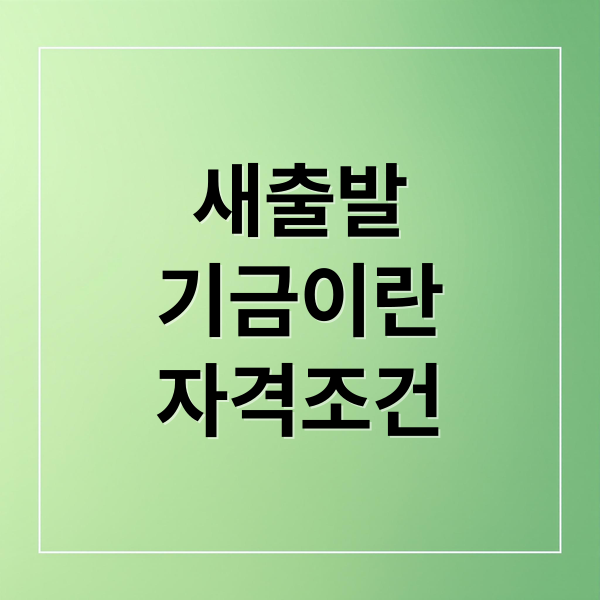 2025 새출발기금: 자격 조건, 탕감 혜택, 신청 방법 완벽 가이드