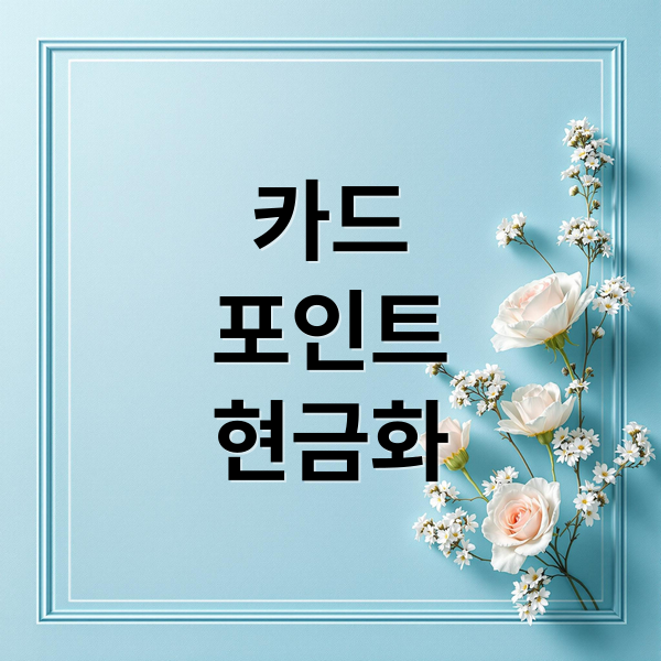 카드 포인트 현금화부터 지역화폐까지, 잠자는 포인트 100% 활용법
