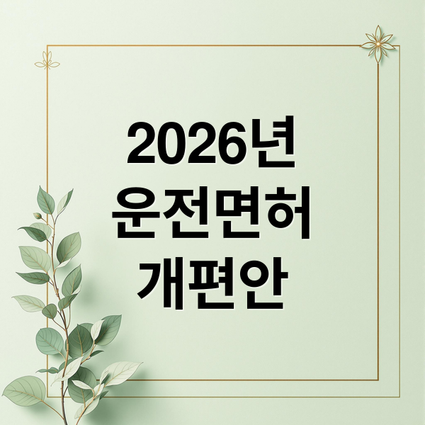 2026년 운전면허 개편: 음주운전 방지장치부터 갱신까지 핵심 변화