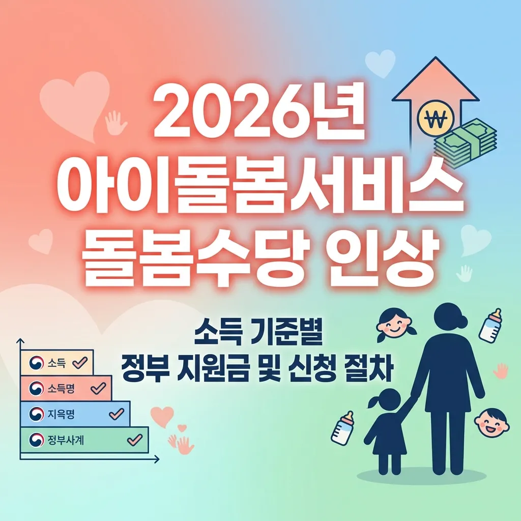2026년 아이돌봄서비스 돌봄수당 인상 안내 썸네일