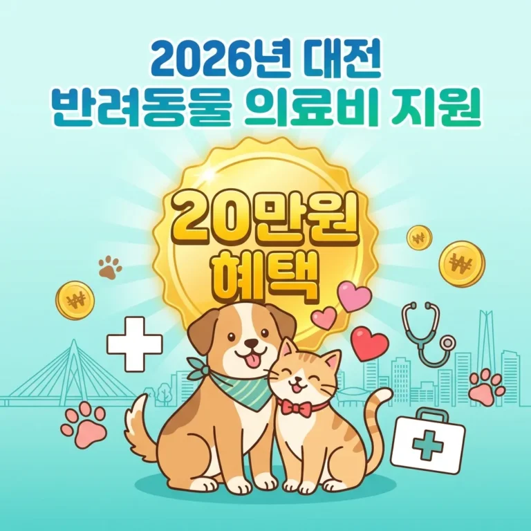 2026년 대전 반려동물 의료비 지원 썸네일