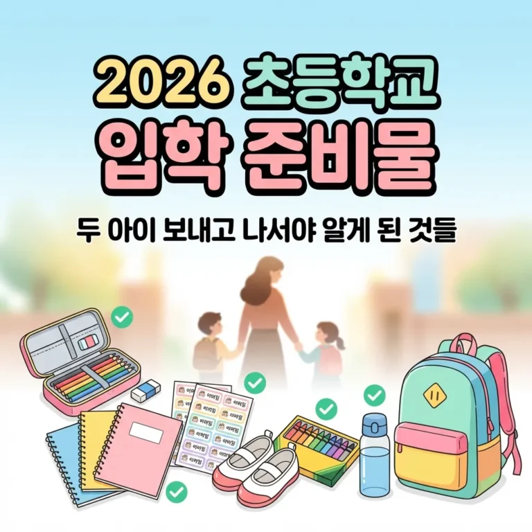 2026 초등학교 입학 준비물 썸네일