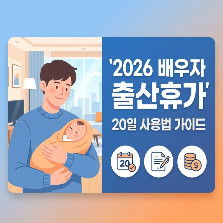 2026년 배우자 출산휴가 기간 확대 및 급여 신청 썸네일