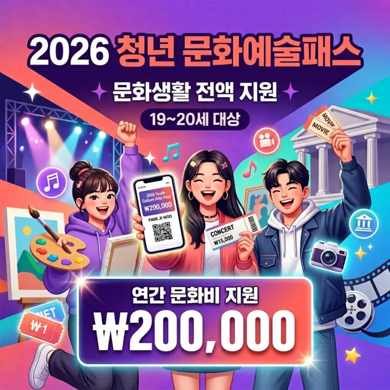 2026년 청년문화예술패스 신청방법 및 조건 썸네일