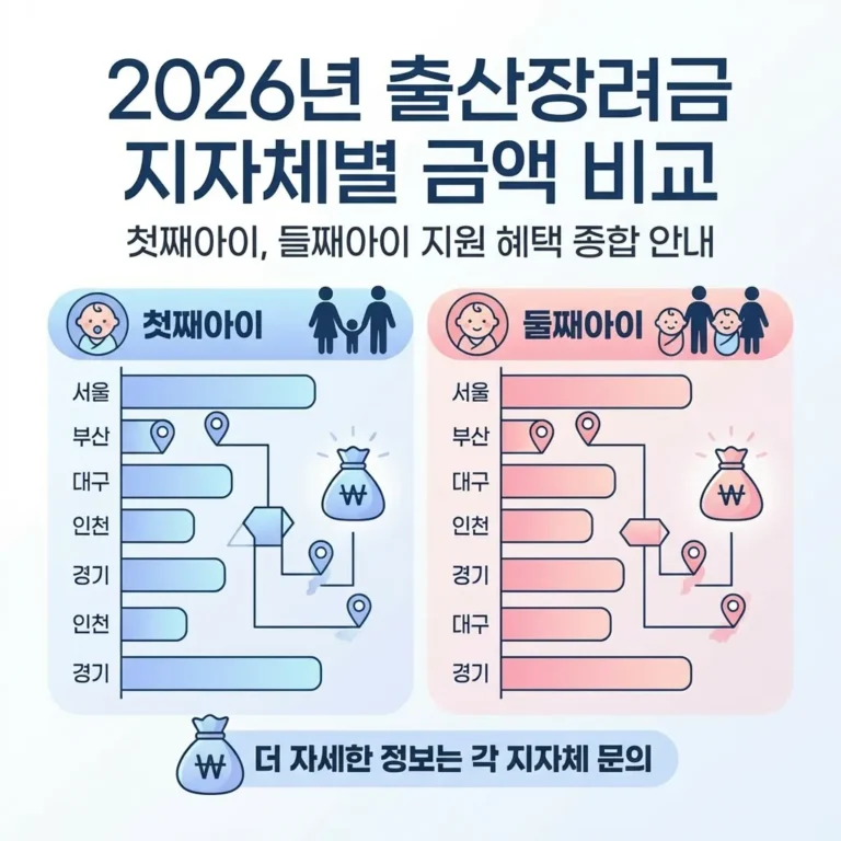 2026년 출산장려금 지자체별 금액 비교 썸네일