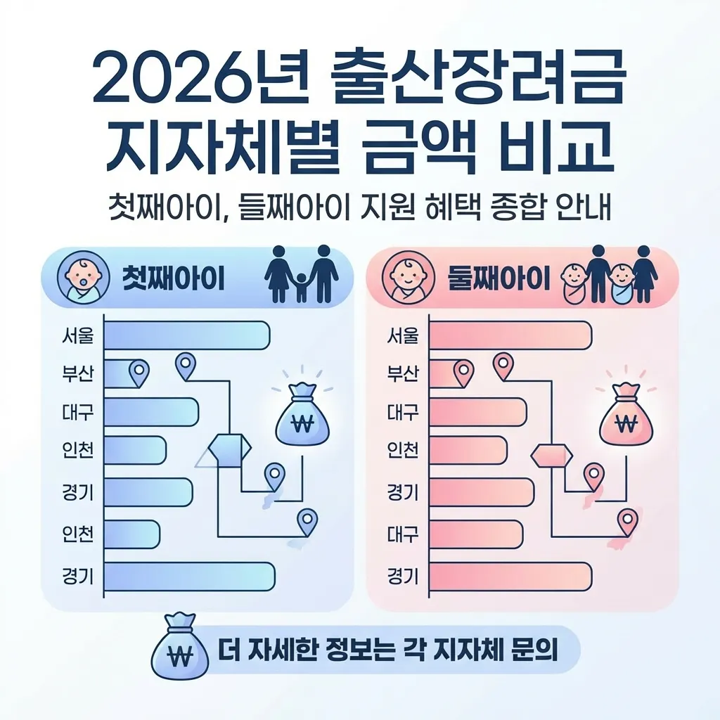 2026년 출산장려금 지자체별 금액 비교 썸네일