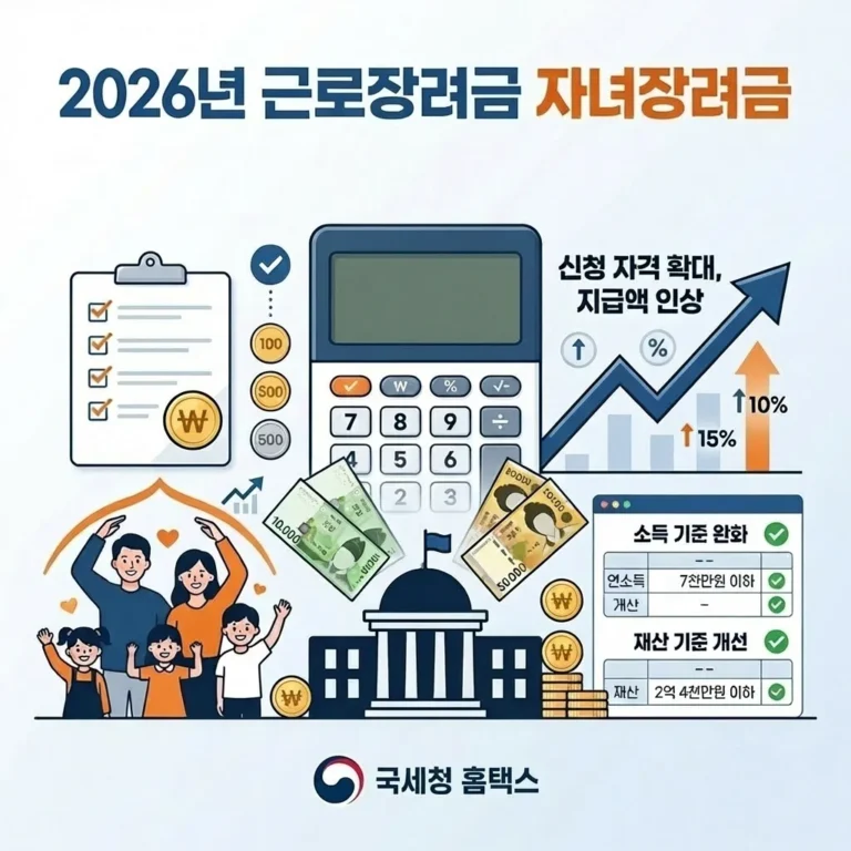 2026년 근로장려금 자녀장려금 썸네일
