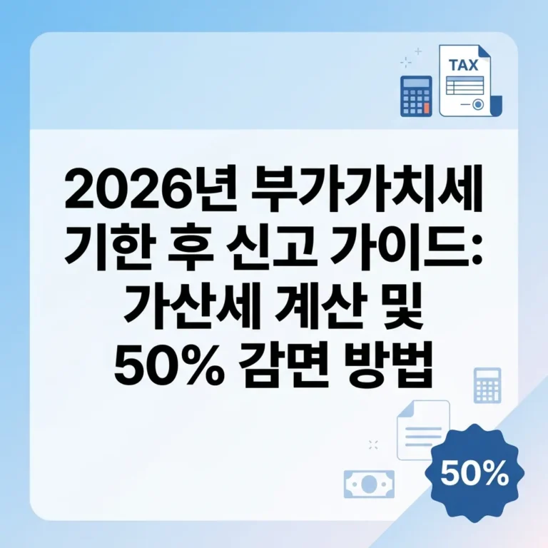 2026년 부가가치세 기한 후 신고 가이드 썸네일