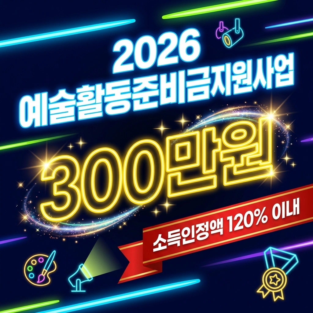2026년 예술활동준비금지원사업 총정리 썸네일