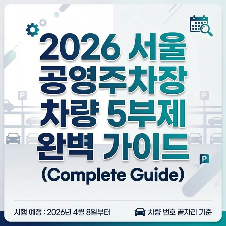 2026 서울시 공영주차장 차량 5부제 썸네일