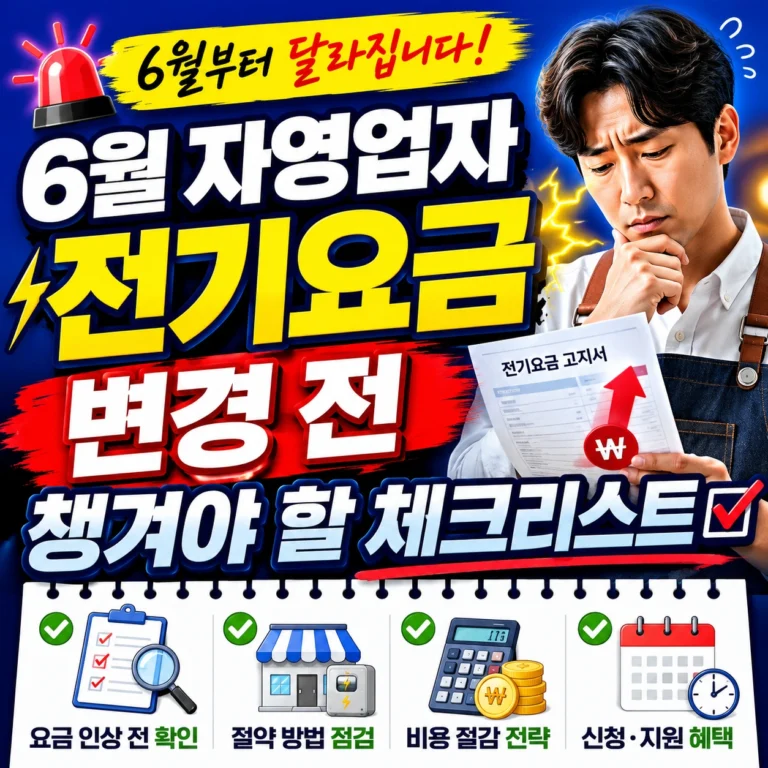자영업자 전기요금 변경 섬네일