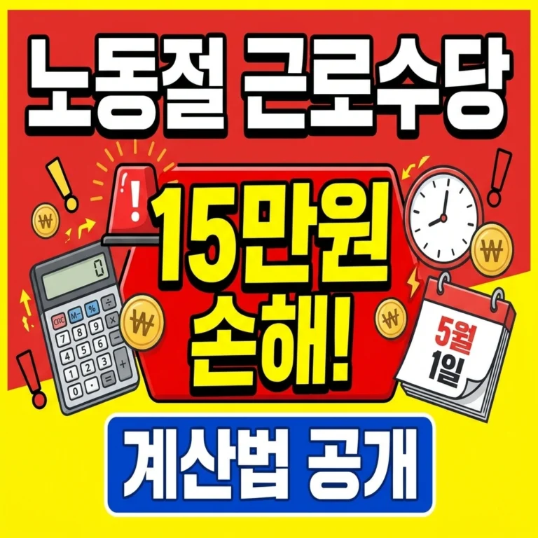 노동절 근로수당 계산법 섬네일