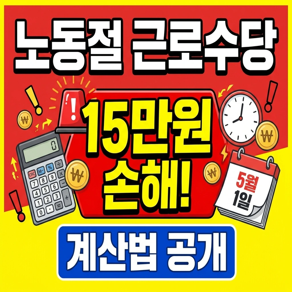 노동절 근로수당 계산법 섬네일