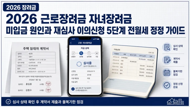 2026 근로장려금 자녀장려금
