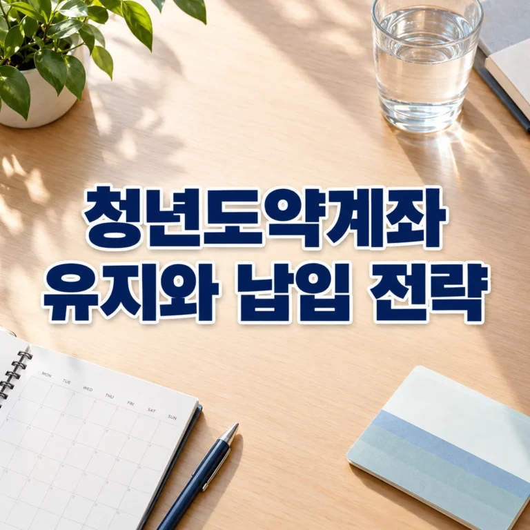 2026년 청년도약계좌 가입 조건과 월 납입 전략