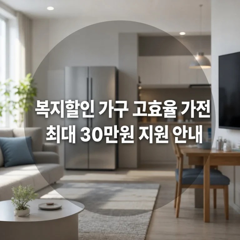복지할인가구 고효율 가전 지원금