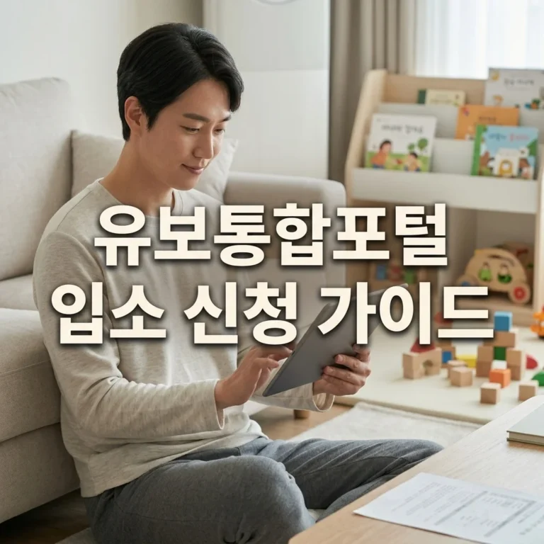 어린이집 유치원 유보통합포털 입소 신청 가이드
